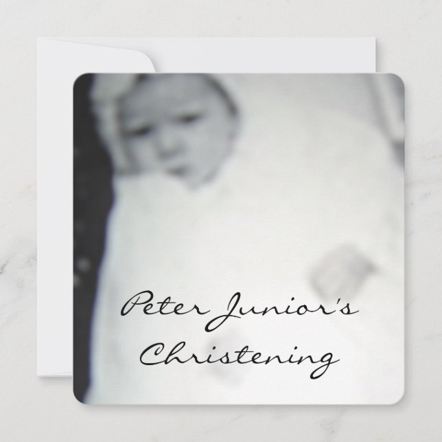 Invitation de Christening (Vintage) (Devant)