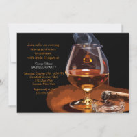 Invitation de Cigar et de Brandy