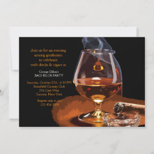 Invitation de Cigar et de Brandy