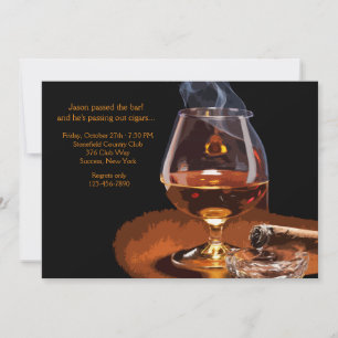 Invitation de Cigar et de Brandy
