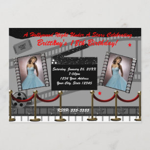 Invitation de cinéma sur tapis rouge de la vieille