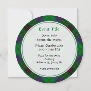 Invitation de Clan Davidson Tartan