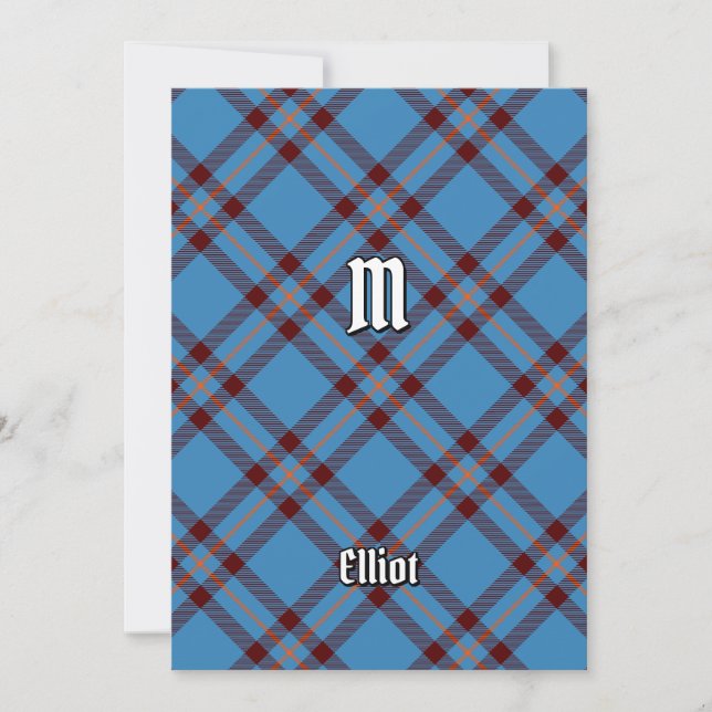 Invitation de Clan Elliot Tartan antique (Devant)