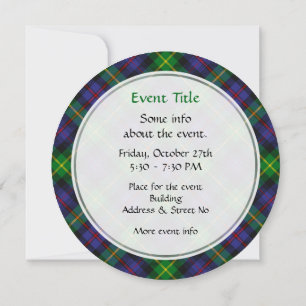 Invitation de Clan Farquharson Tartan