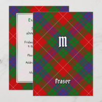 Invitation de Clan Fraser Tartan