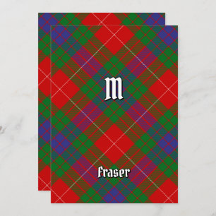 Invitation de Clan Fraser Tartan