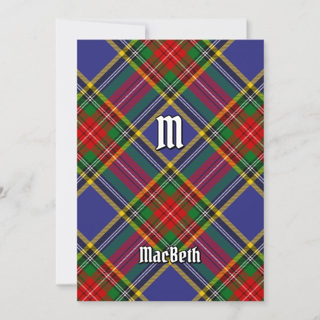 Invitation de Clan MacBeth Tartan (Devant)