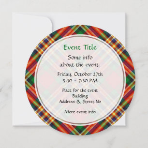 Invitation de Clan MacGill Tartan