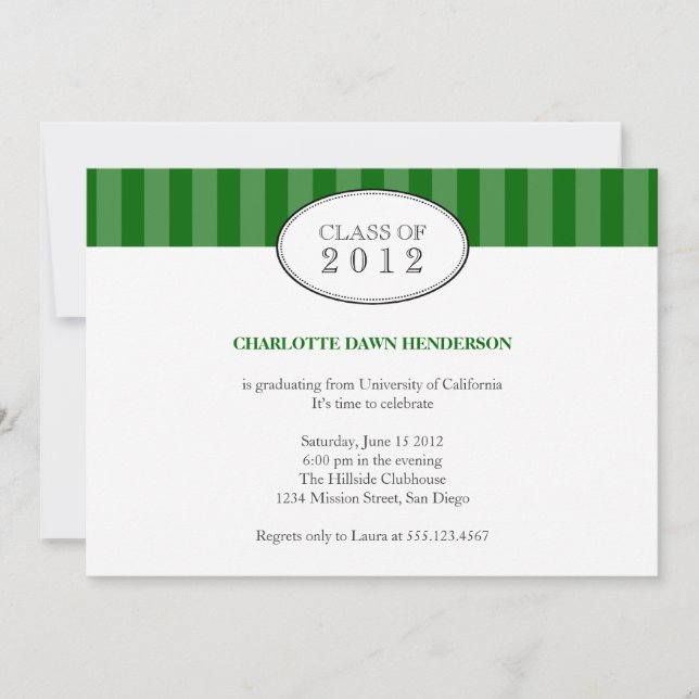 Invitation de classe de remise de diplômes de band (Devant)