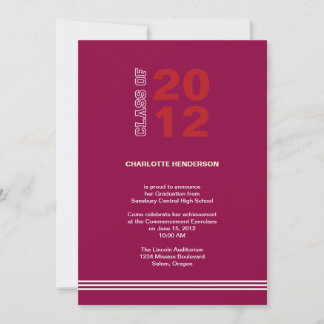Invitation de classe de remise de diplômes de la b
