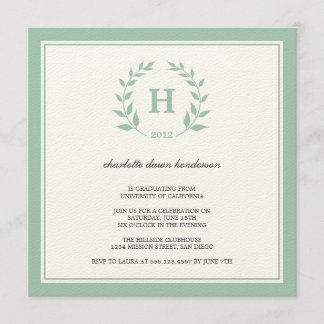 Invitation de classe de remise de diplômes de mono