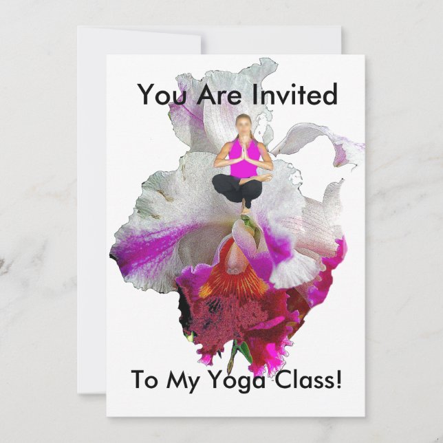 INVITATION DE CLASSE YOGA - POSTURE YOGA SUR ORCHI (Devant)