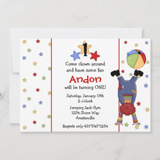 Invitation de clown à retourner
