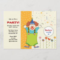 Invitation de clowns