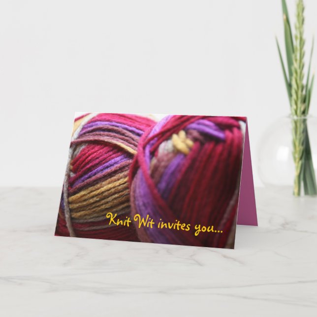 Invitation de club de tricot (Devant)