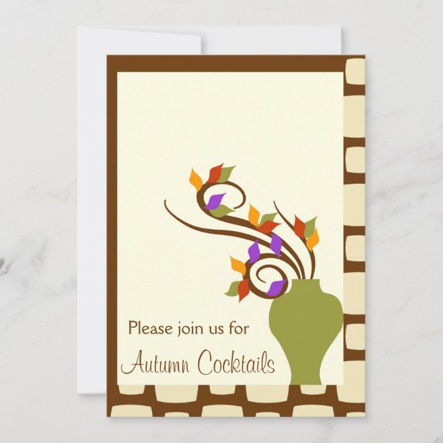 Invitation de cocktail d'automne (Devant)
