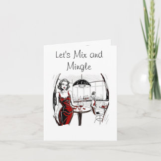 Invitation de Cocktail Mix and Mingle