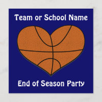Invitation de coeur de basket-ball