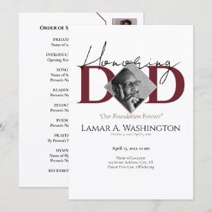 Invitation de collage photo en hommage à Papa 6