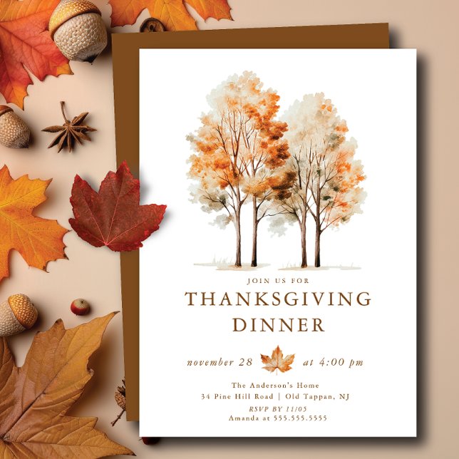 Invitation de collecte de feuilles Thanksgiving (Créateur téléchargé)