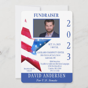 Invitation de collecte de fonds politique avec pho