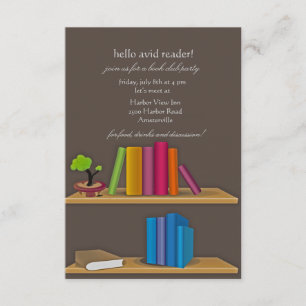 Invitation de collection de livres