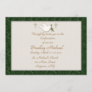 Invitation de colombe de chrétien
