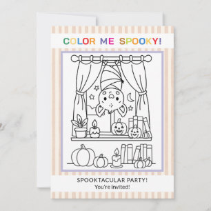Invitation de coloriage Halloween chauve-souris po