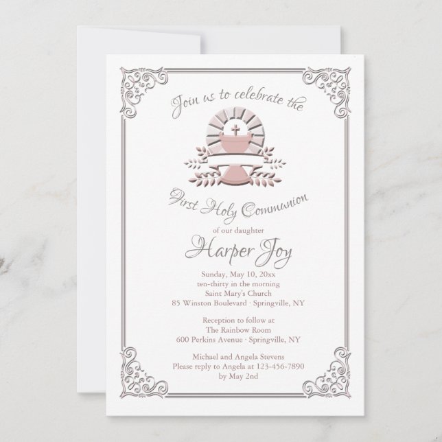 Invitation de communion au calice divin (Devant)