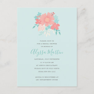 Invitation de conception florale tendance et belle