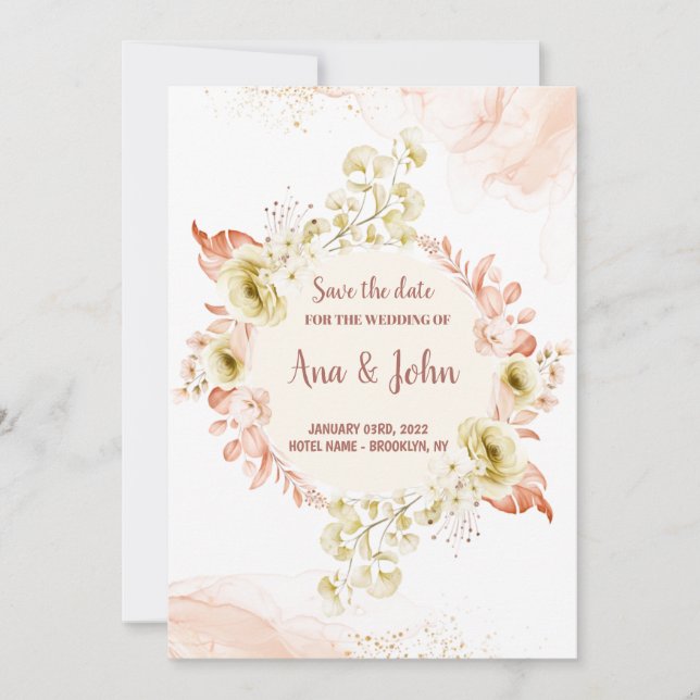 Invitation de conception mariage (Devant)