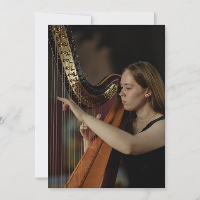 Invitation de concert de musique classique au harp (Devant)