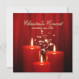 Invitation de concert de Noël Red Candles