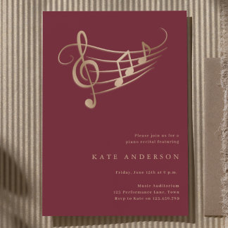 Invitation de concert minimaliste et classe de réc