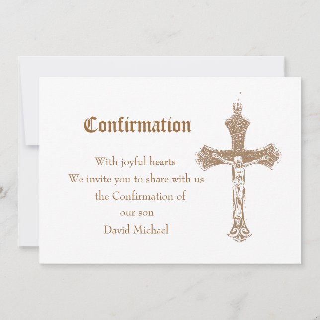 Invitation de confirmation (Devant)
