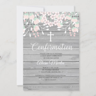 Invitation de confirmation à la floraison de bois