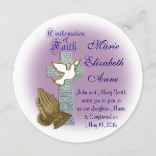 Invitation de confirmation Croix celtique