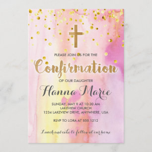 Invitation de confirmation d'aquarelle moderne