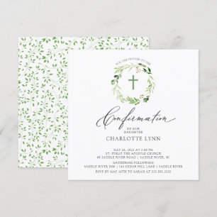 Invitation de confirmation de feuille botanique