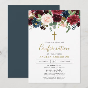 Invitation de confirmation de la marine de Bourgog