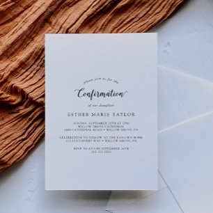 Invitation de confirmation de script vintage