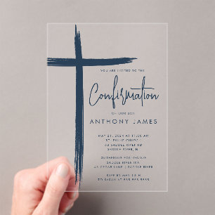 Invitation de confirmation des Cross Boys modernes