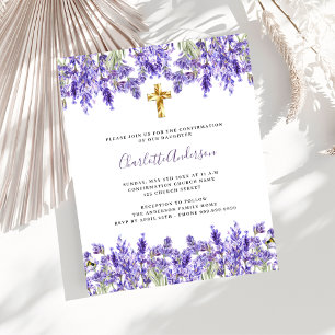 Invitation de confirmation des fleurs de lavande