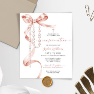 Invitation de confirmation du budget Mocha Bow & R