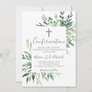 Invitation de confirmation du cadre vert