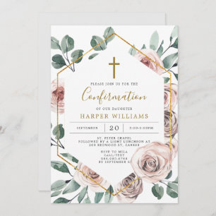 Invitation de confirmation du Rose Boho