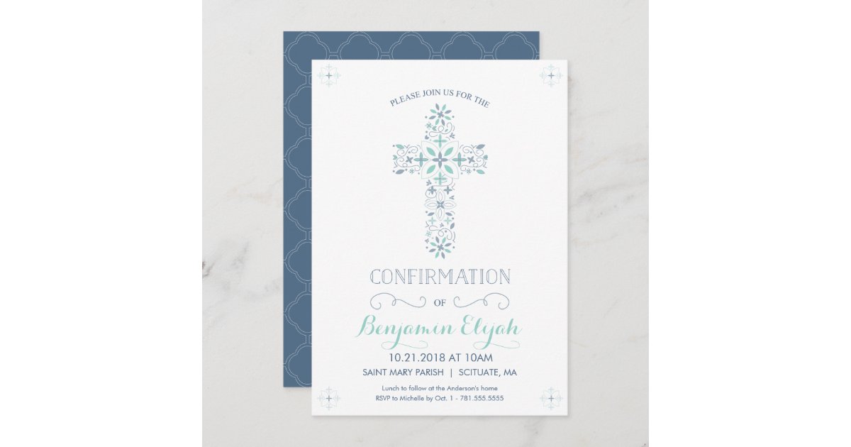 Invitation de confirmation invitation catholique Zazzle.fr