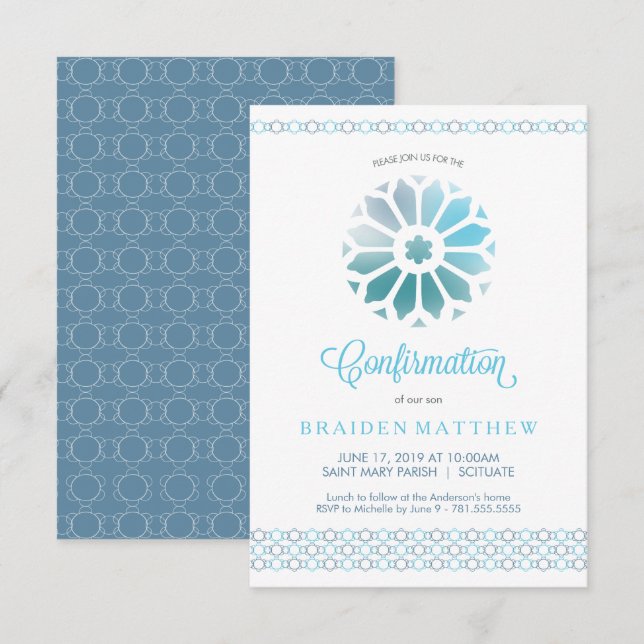 Invitation de confirmation, Invitation de confirma (Devant / Derrière)