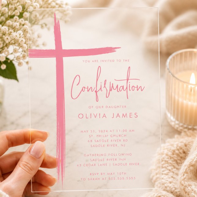 Invitation de confirmation moderne pour filles à l (Créateur téléchargé)