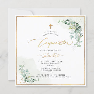 Invitation de confirmation PixDezines H2 Eucalyptu